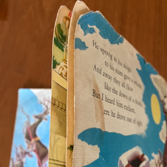 VTG The Night Before Christmas Linen Book - Picture 9 of 13